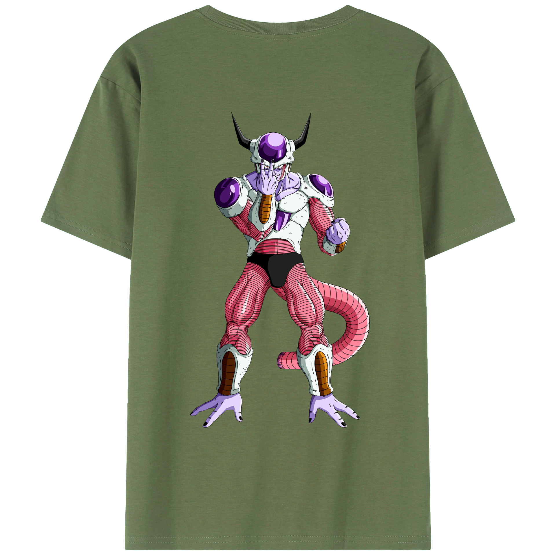 （画像用） ドラゴンボール フリーザ DRAGON BALL Frieza 綿100％ メンズ半袖Tシャツ（バックプリント） 通気性